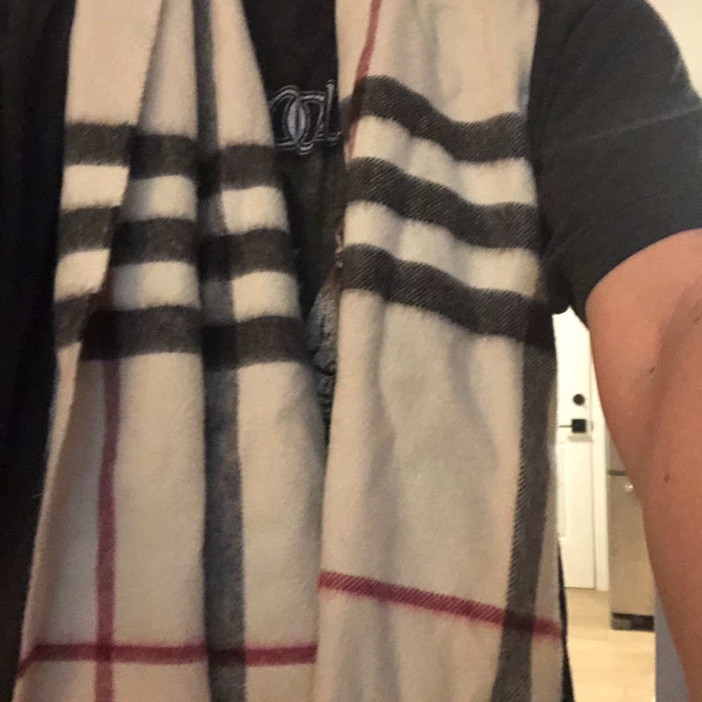 Burberry Giant check wool and silk scarf